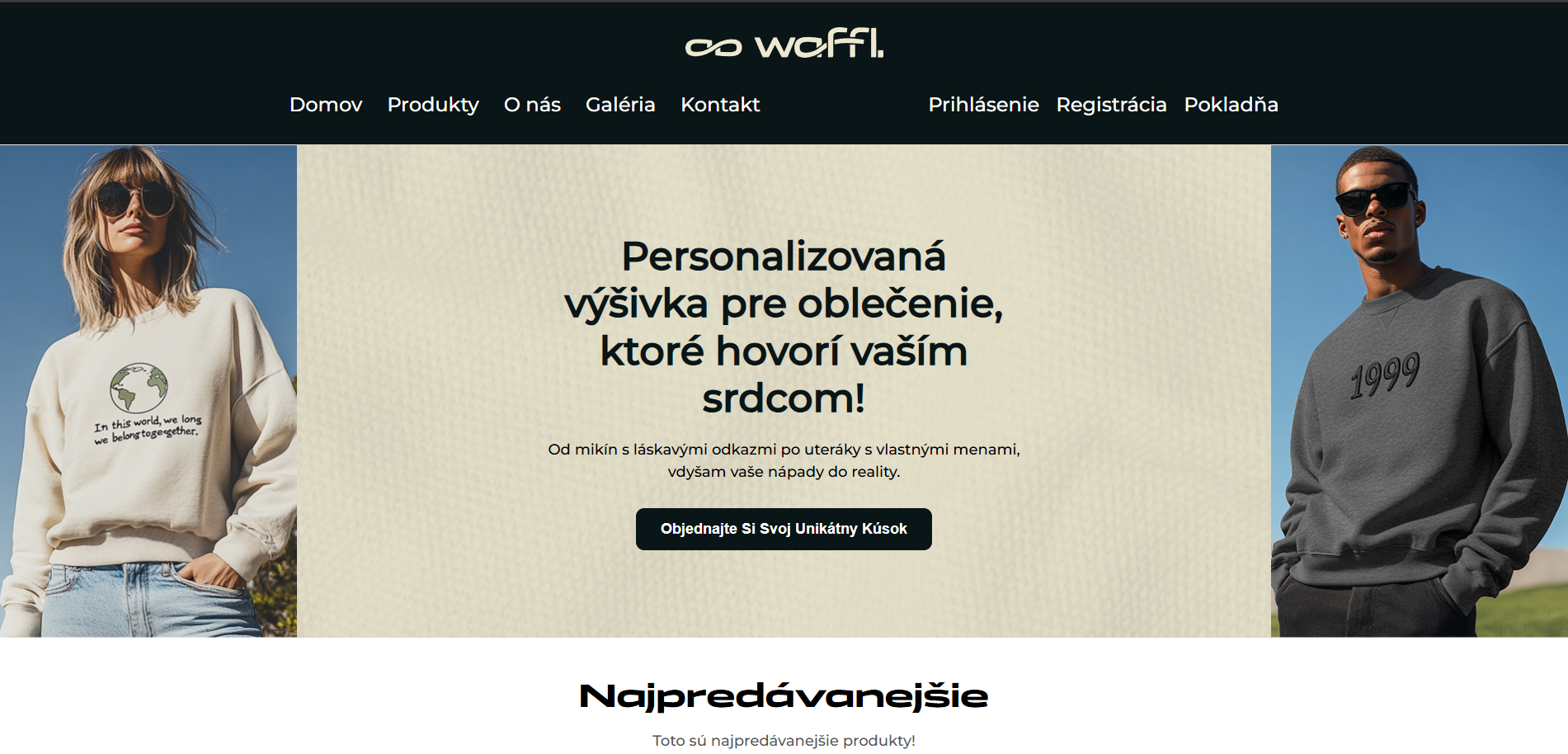 Waffle e-shop - Webová verzia